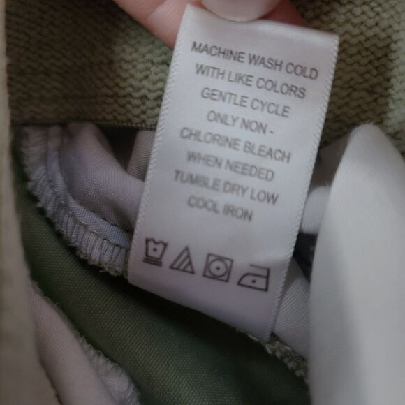 Counterparts Womens Capri Green Size 14 Cotton Blend Button Zip Closure Stretch - Picture 8 of 12